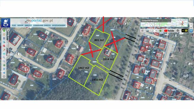 Działka budowlana w Wolinie 1450m2/ 250 tys.