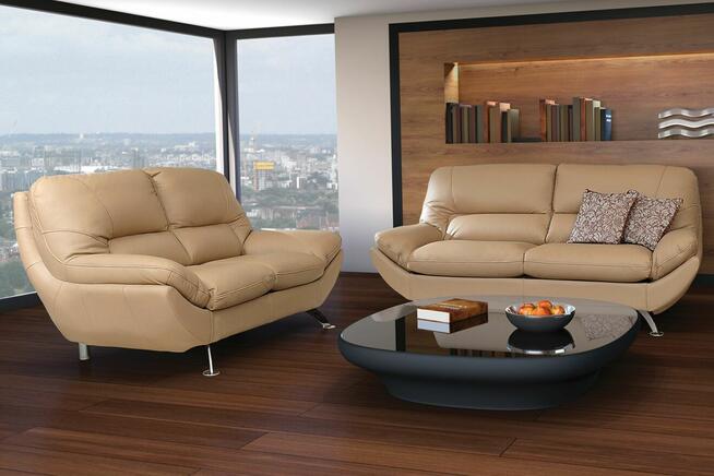 Komplet wypoczynkowy Ibiza 3+1+1 skóra+eko