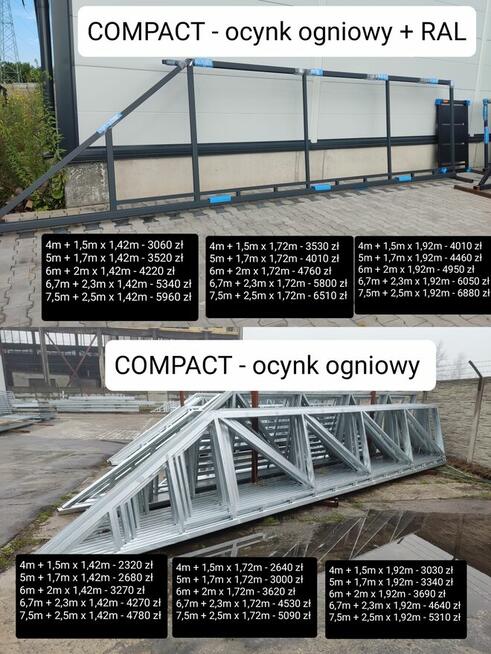 Brama przesuwna ozdobne krzyże 4m FARMHOUSE, ocynk ognio+RAL