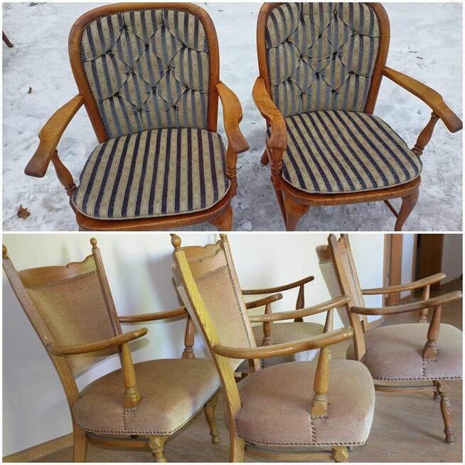 Fotele Drewniany ażurowe retro_Stylowe Meble