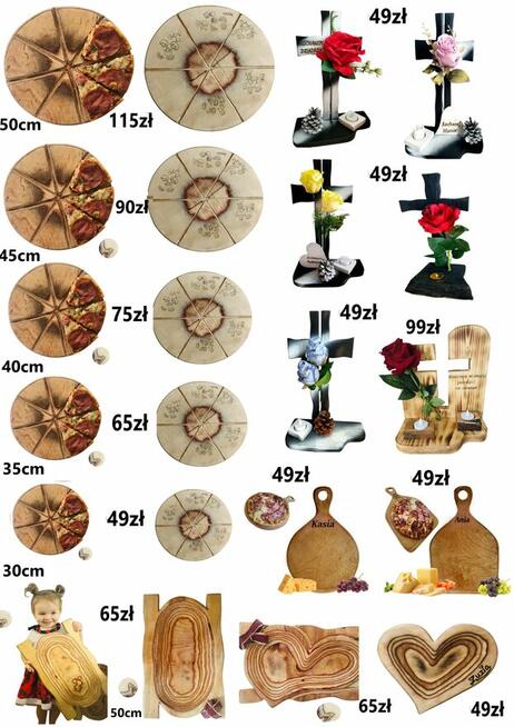 TACA na sushi statek drewniany do serwowania jedzenia 40 cm