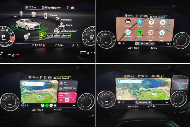 Porsche Audi CarPlay Android Auto bezprzewodowo Mapy OLSZTYN