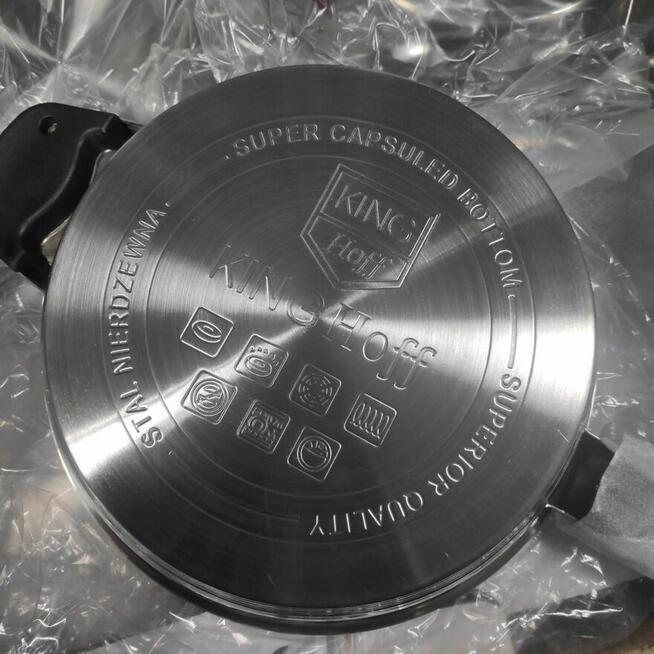 Komplet garnki stalowe cięższe z grubym dnem