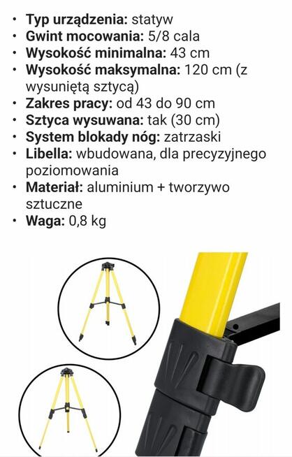Statyw na laser pod oswietlenie dł- 150cm
