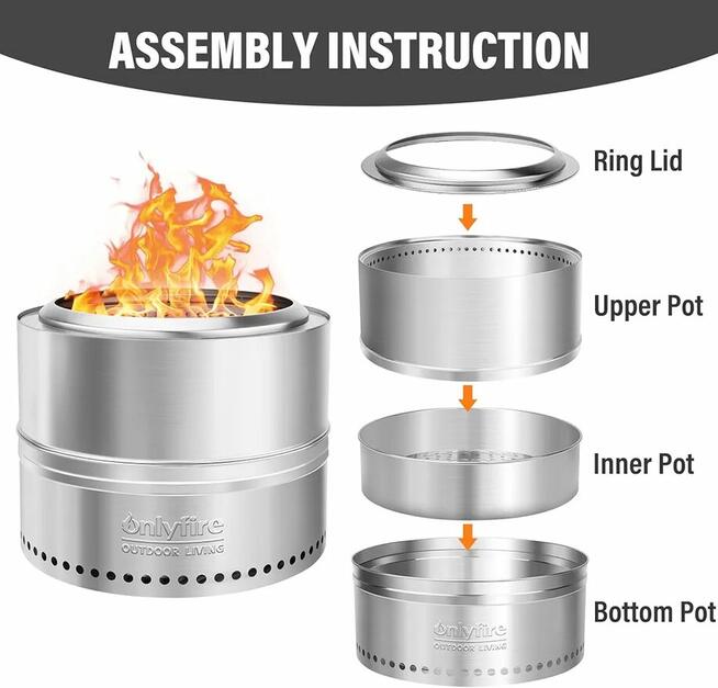 ONLYFIRE PALENISKO BEZDYMNE PALONE DREWNEM