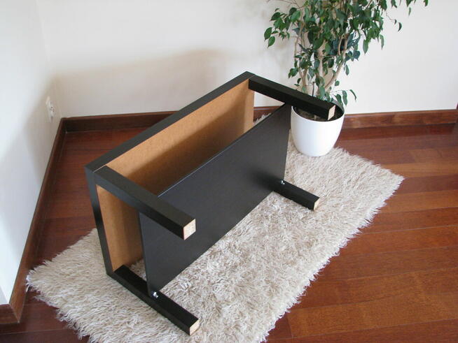 Stolik kawowy Ikea Lack, szafka RTV czarny brąz, ława, 90x55