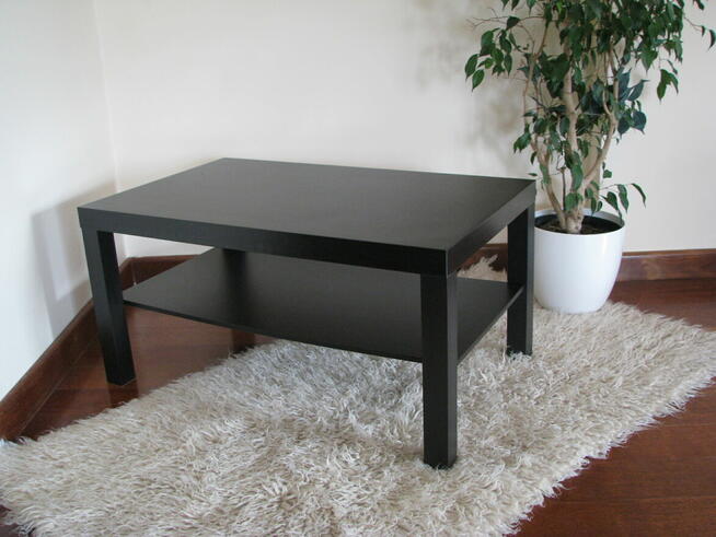 Stolik kawowy Ikea Lack, szafka RTV czarny brąz, ława, 90x55