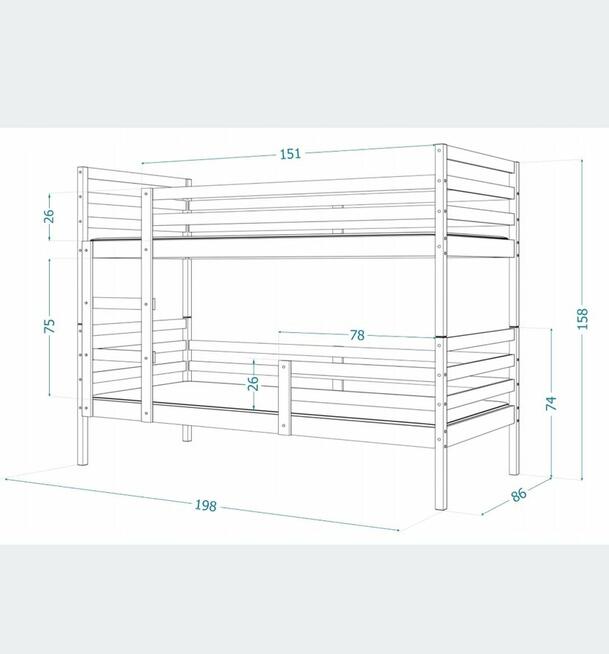 Sprzedam łóżko piętrowe białe noweSprzedam łóżko piętrowe bi