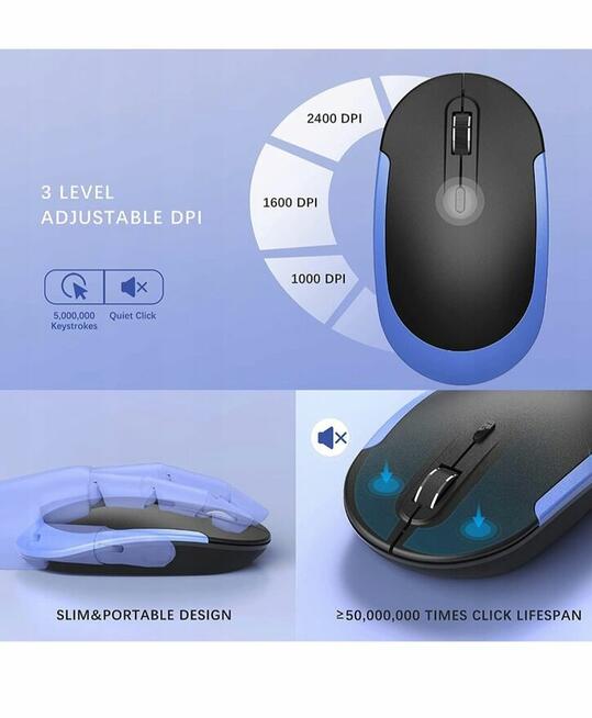 BEZPRZEWODOWA KLAWIATURA Z MYSZKĄ - WYSYŁKA KURIEREM GRATIS