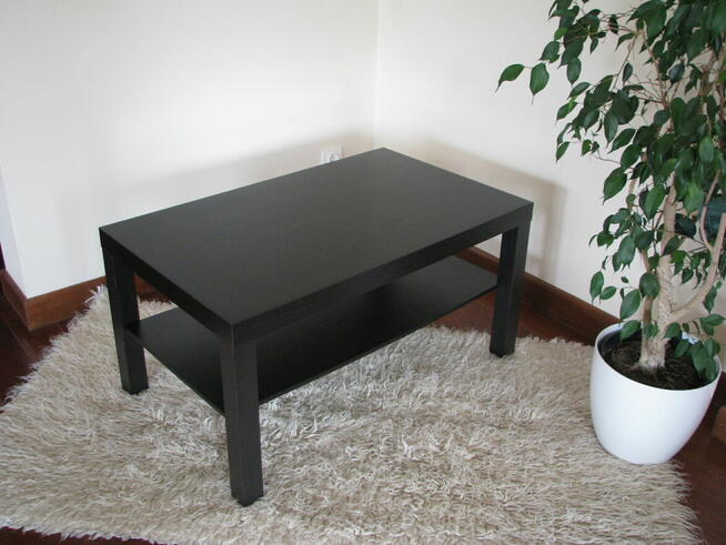 Stolik kawowy Ikea Lack, szafka RTV czarny brąz, ława, 90x55