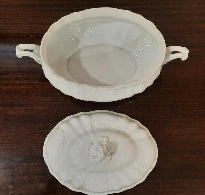 Rzadka miska do zupy z białej porcelany Herend