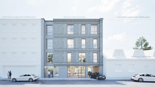 Centrum - działka z projektem budynku usługowego