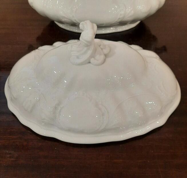 Rzadka miska do zupy z białej porcelany Herend