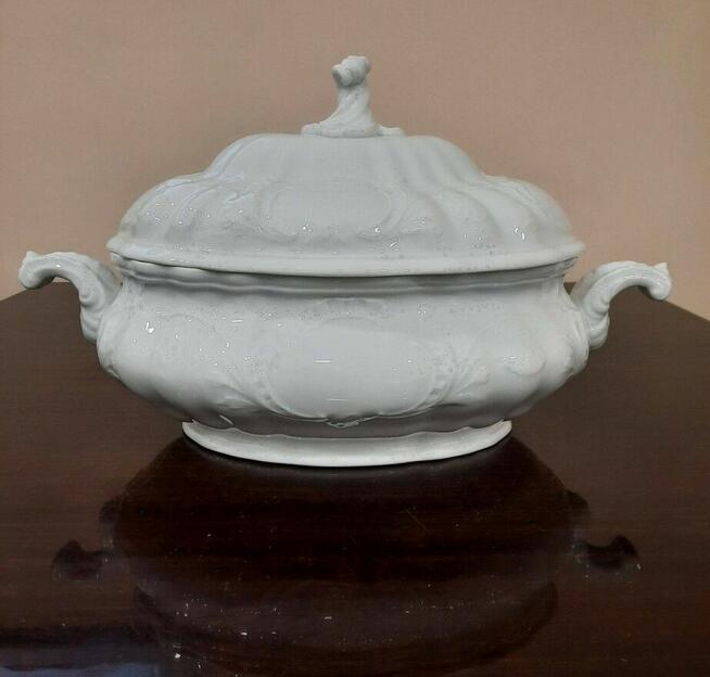 Rzadka miska do zupy z białej porcelany Herend
