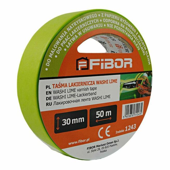 Taśma lakiernicza LIME 30mm x 50m marki Fibor