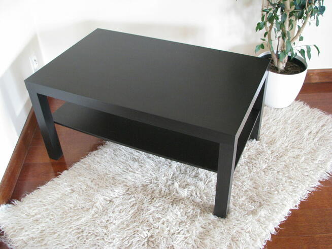 Stolik kawowy Ikea Lack, szafka RTV czarny brąz, ława, 90x55