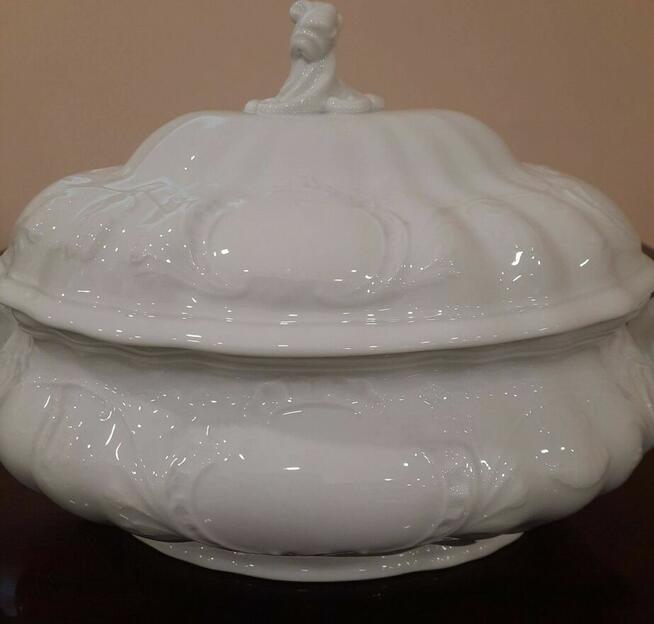 Rzadka miska do zupy z białej porcelany Herend