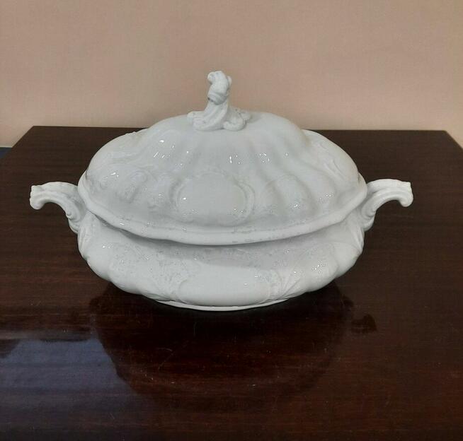 Rzadka miska do zupy z białej porcelany Herend