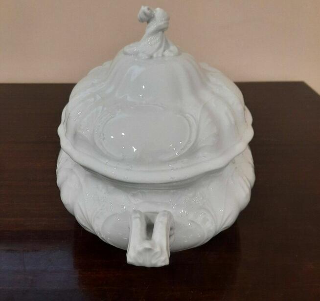 Rzadka miska do zupy z białej porcelany Herend