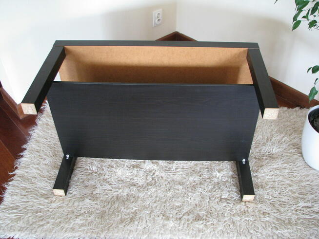 Stolik kawowy Ikea Lack, szafka RTV czarny brąz, ława, 90x55