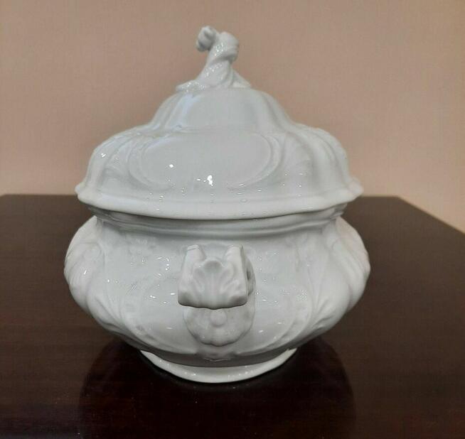 Rzadka miska do zupy z białej porcelany Herend