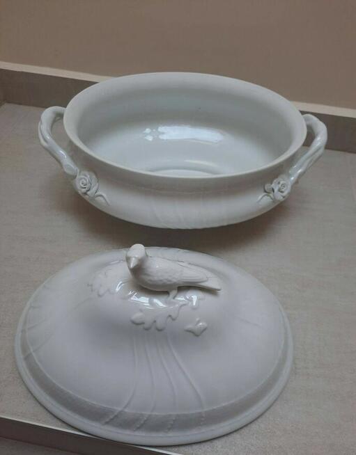 Herend biała, porcelanowa miska do zupy na 12 osób