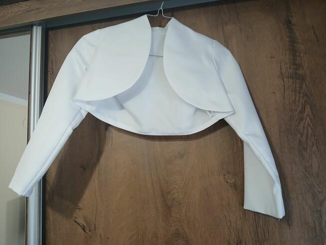 Sukienka komunijna alba z narzutką rozm. 128