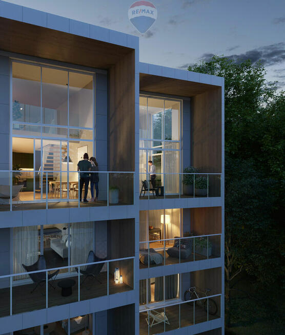 Dwupoziomowy apartament z prywatnym tarasem