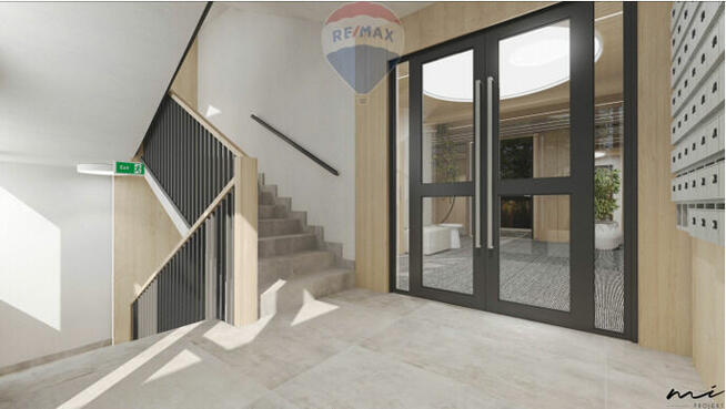 Dwupoziomowy apartament z prywatnym tarasem