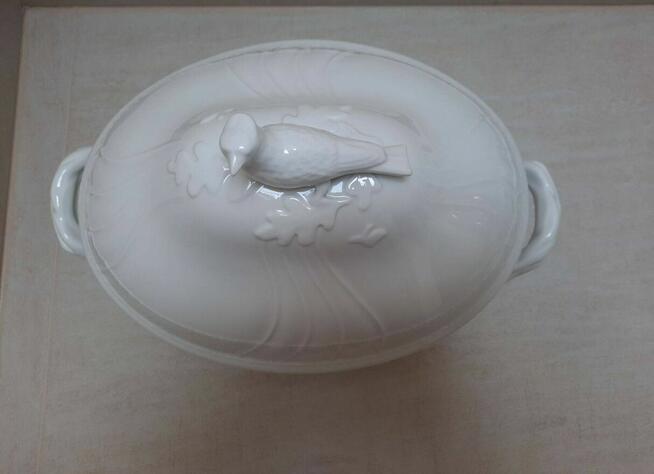 Herend biała, porcelanowa miska do zupy na 12 osób