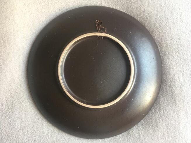 Ręcznie malowany Talerz wiszący patera obraz DWIE SOWY SOWA