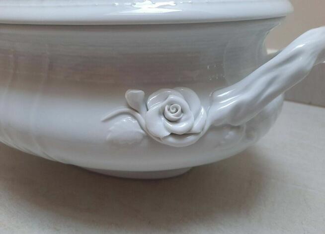 Herend biała, porcelanowa miska do zupy na 12 osób