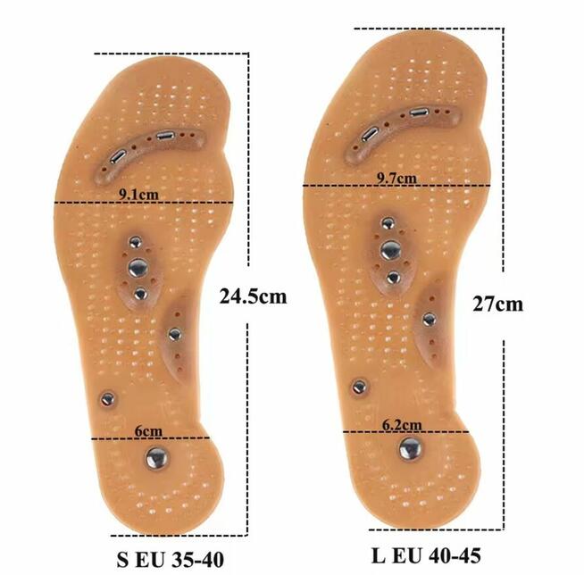 Magnetyczne wkładki do masażu stóp unisex