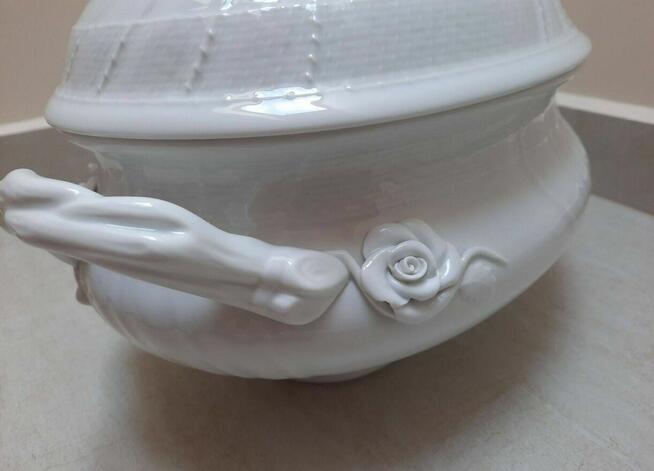 Herend biała, porcelanowa miska do zupy na 12 osób