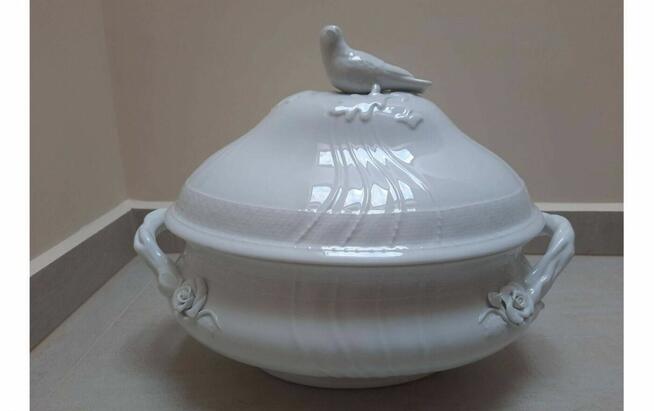 Herend biała, porcelanowa miska do zupy na 12 osób