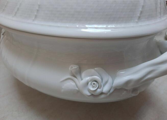 Herend biała, porcelanowa miska do zupy na 12 osób