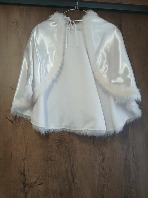 Sukienka komunijna alba z narzutką rozm. 128