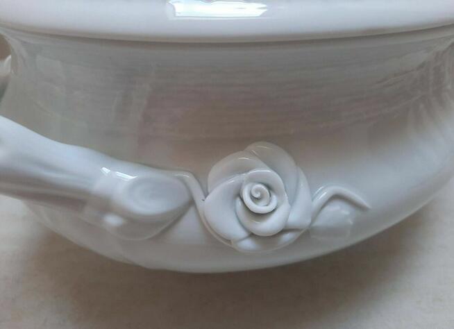 Herend biała, porcelanowa miska do zupy na 12 osób