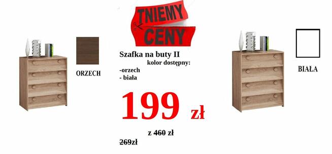 Szafka na buty II ORZECH - 199 zł