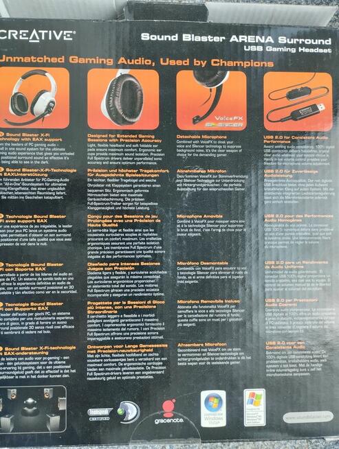 Słuchawki przewodowe z mikrofonem.Słuchawki Creative HS-1100