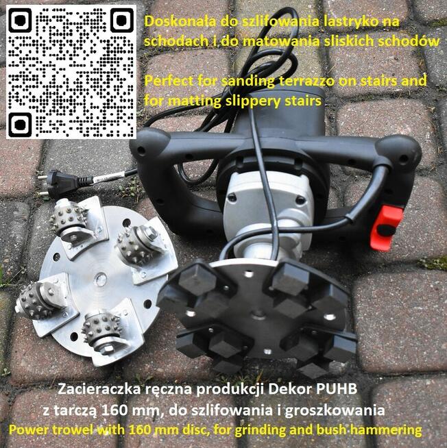 Zacieraczka lekka do żywic i betonu, light trowel/polisher