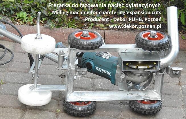 Dylatacje - Frezarka do fazowania nacięć dylatacji i rowków