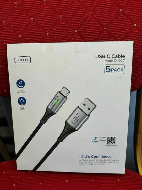 Kabel USB C typu C Iniu Di-5DC do telefonu Samsung Xiaomi