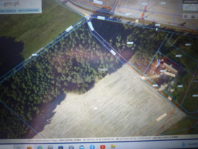 Duża działka budowlana Ostrzeszów- Kobyla Góra