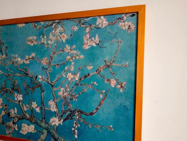 Obraz na płótnie -Kwitnący migdałowiec, Van Gogh, 50x70cm