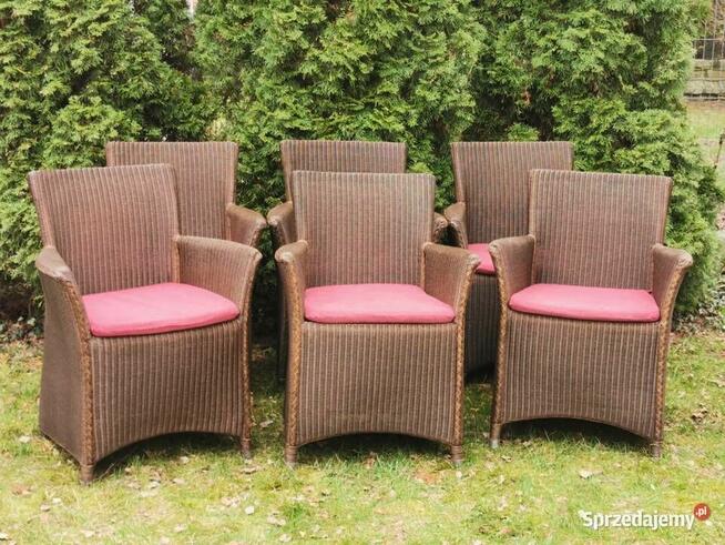 Krzesła do jadalni na taras Lloyd Loom Rattan 6 szt.