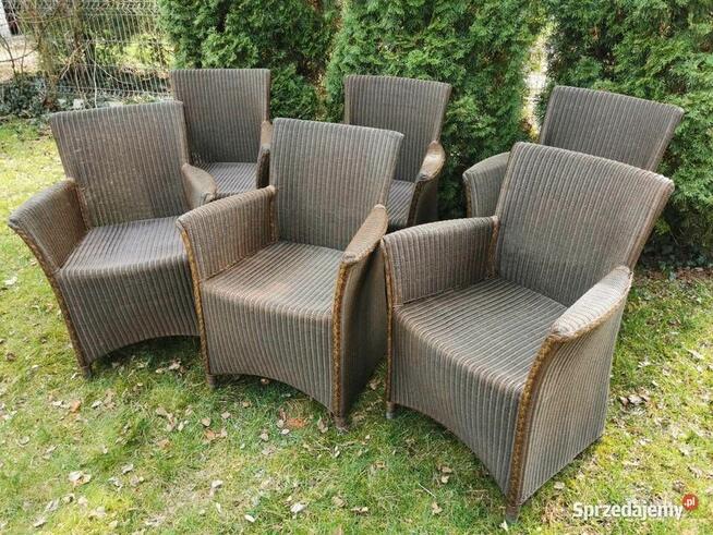 Krzesła do jadalni na taras Lloyd Loom Rattan 6 szt.