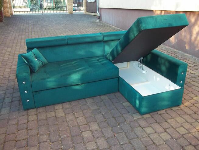 narożnik/sprężyny bonel/3 regulowane zagłówki/funkcja spania