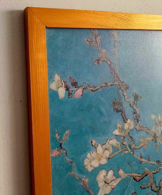 Obraz na płótnie -Kwitnący migdałowiec, Van Gogh, 50x70cm