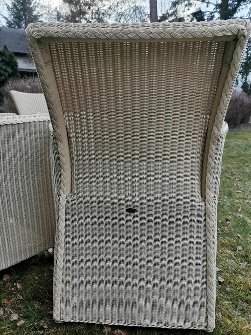 Krzesła do jadalni na taras Lloyd Loom Rattan ECRU 4 sztuki